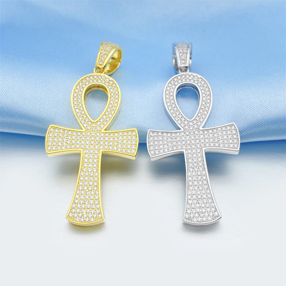 MOISSANITE ANKH PENDANT