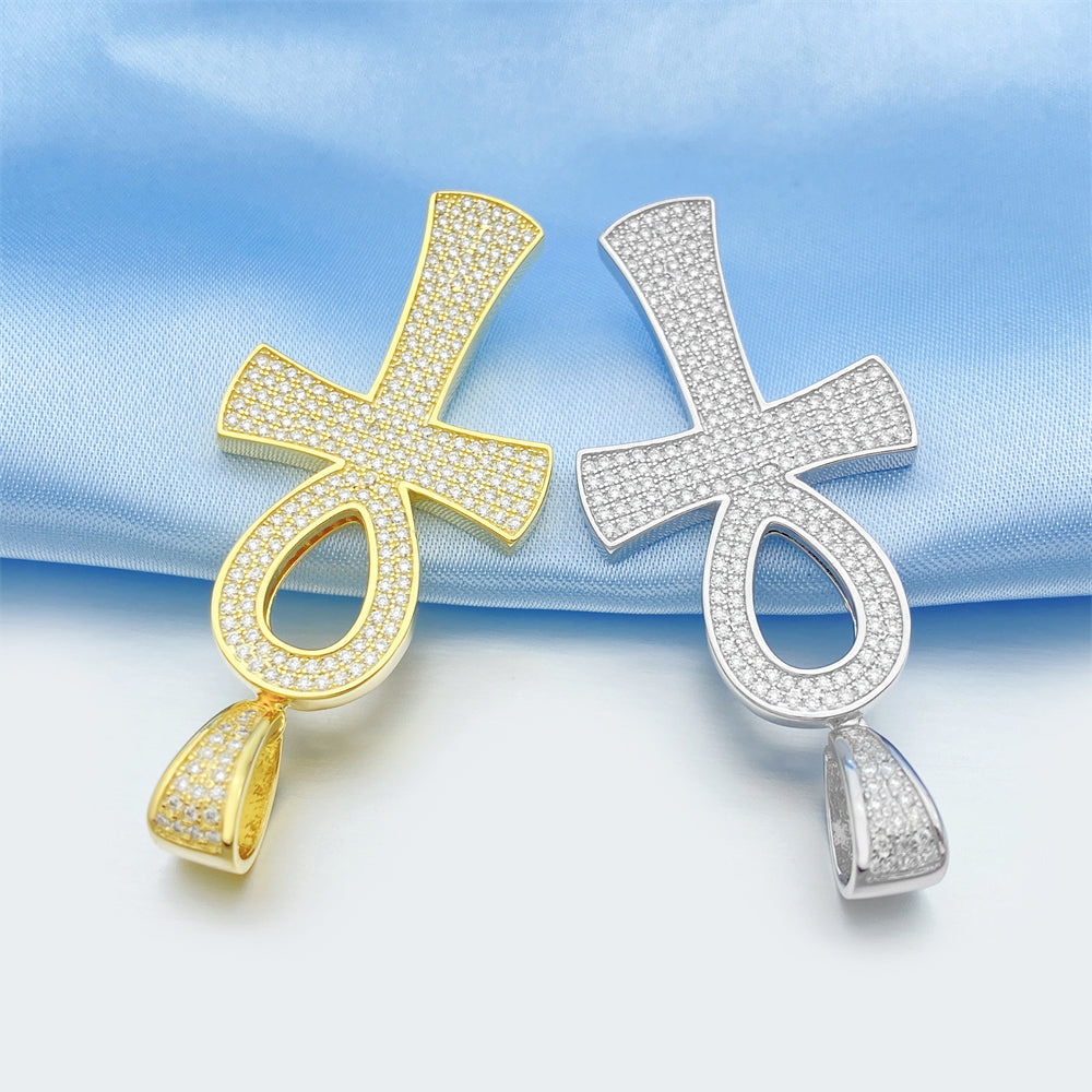 MOISSANITE ANKH PENDANT