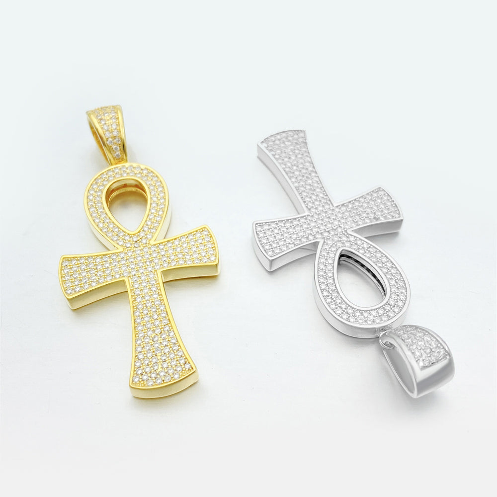 MOISSANITE ANKH PENDANT