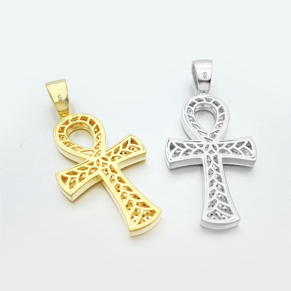 MOISSANITE ANKH PENDANT