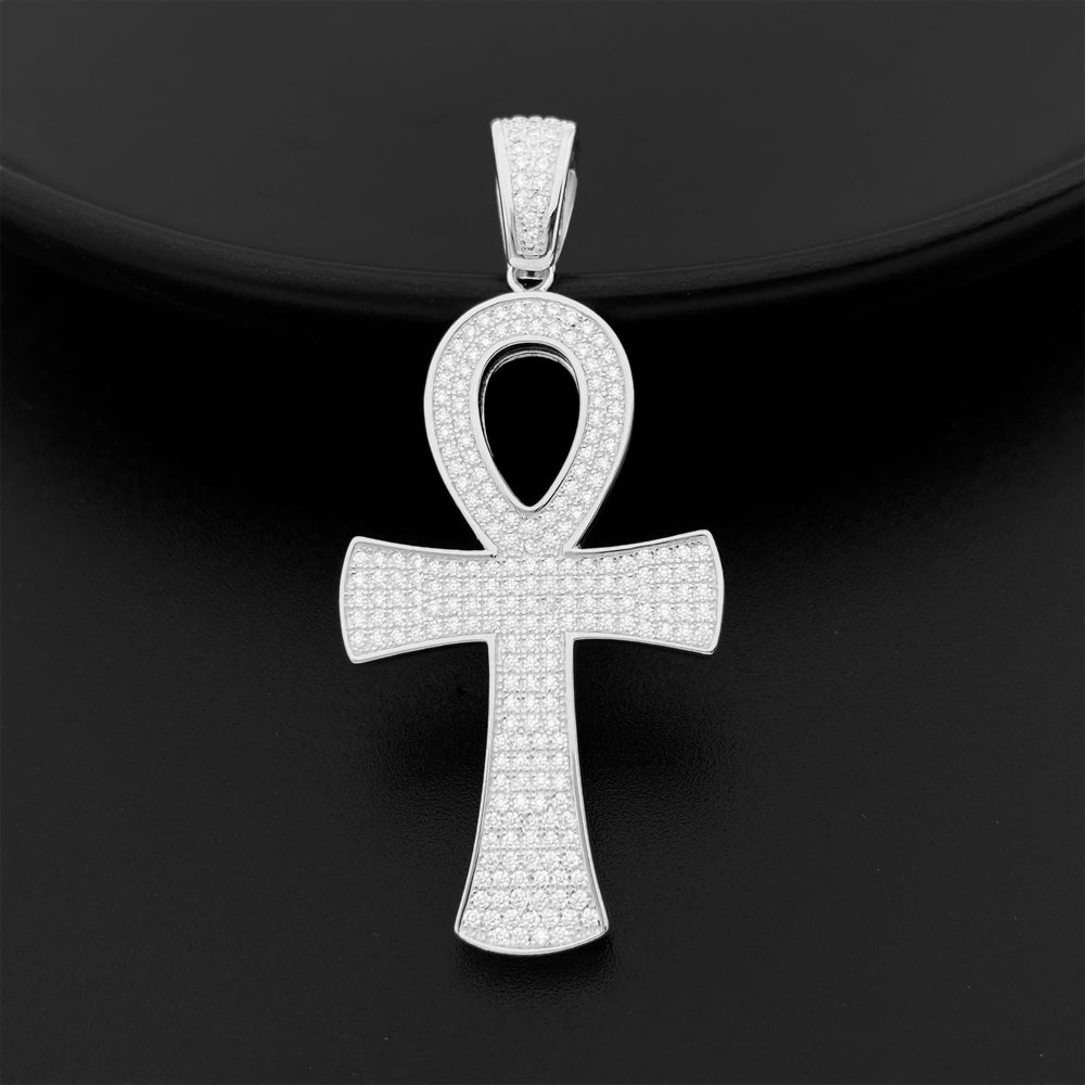 MOISSANITE ANKH PENDANT