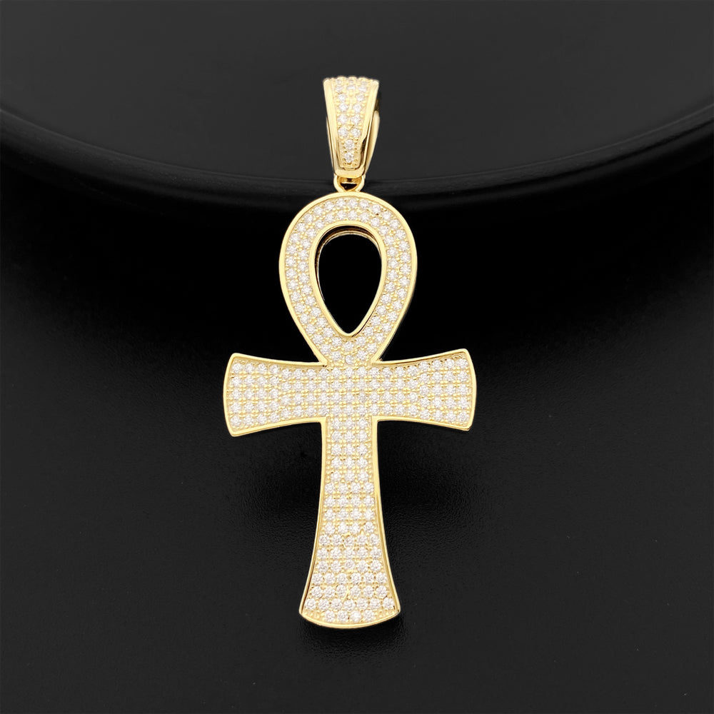 MOISSANITE ANKH PENDANT