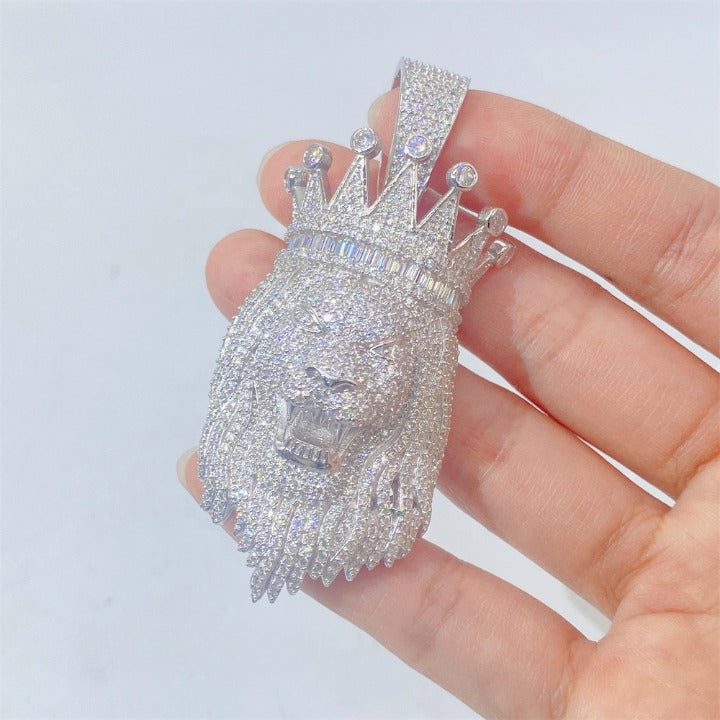 MOISSANITE KING LION PENDANT