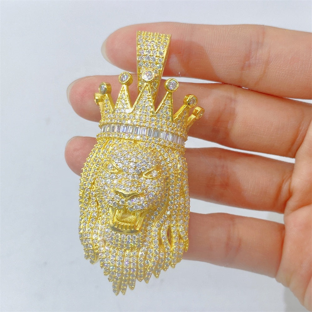 MOISSANITE KING LION PENDANT