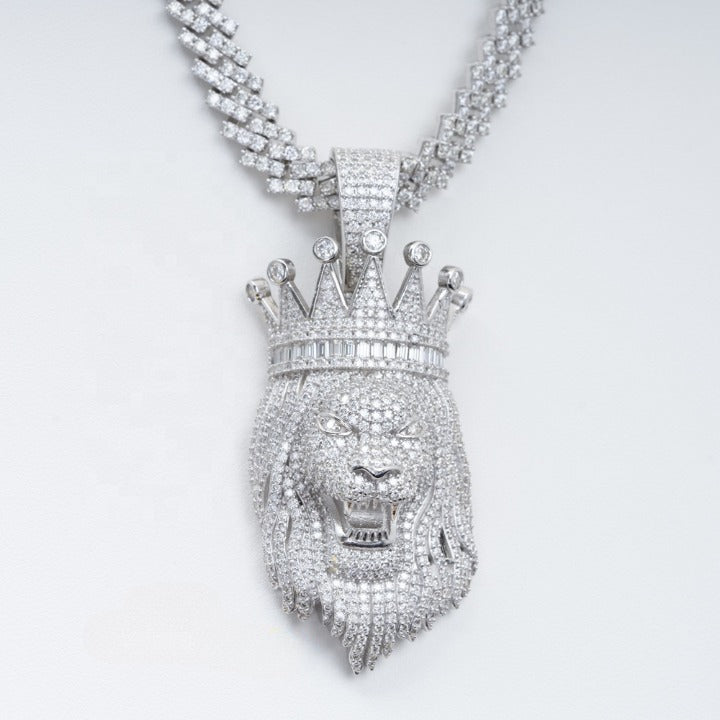 MOISSANITE KING LION PENDANT