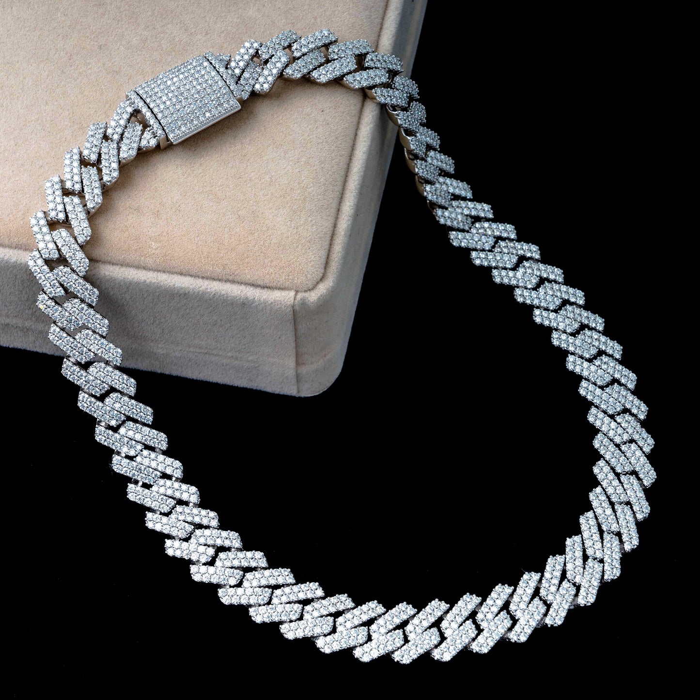 15MM MOISSANITE MIAMI CUBAN LINK CHAIN