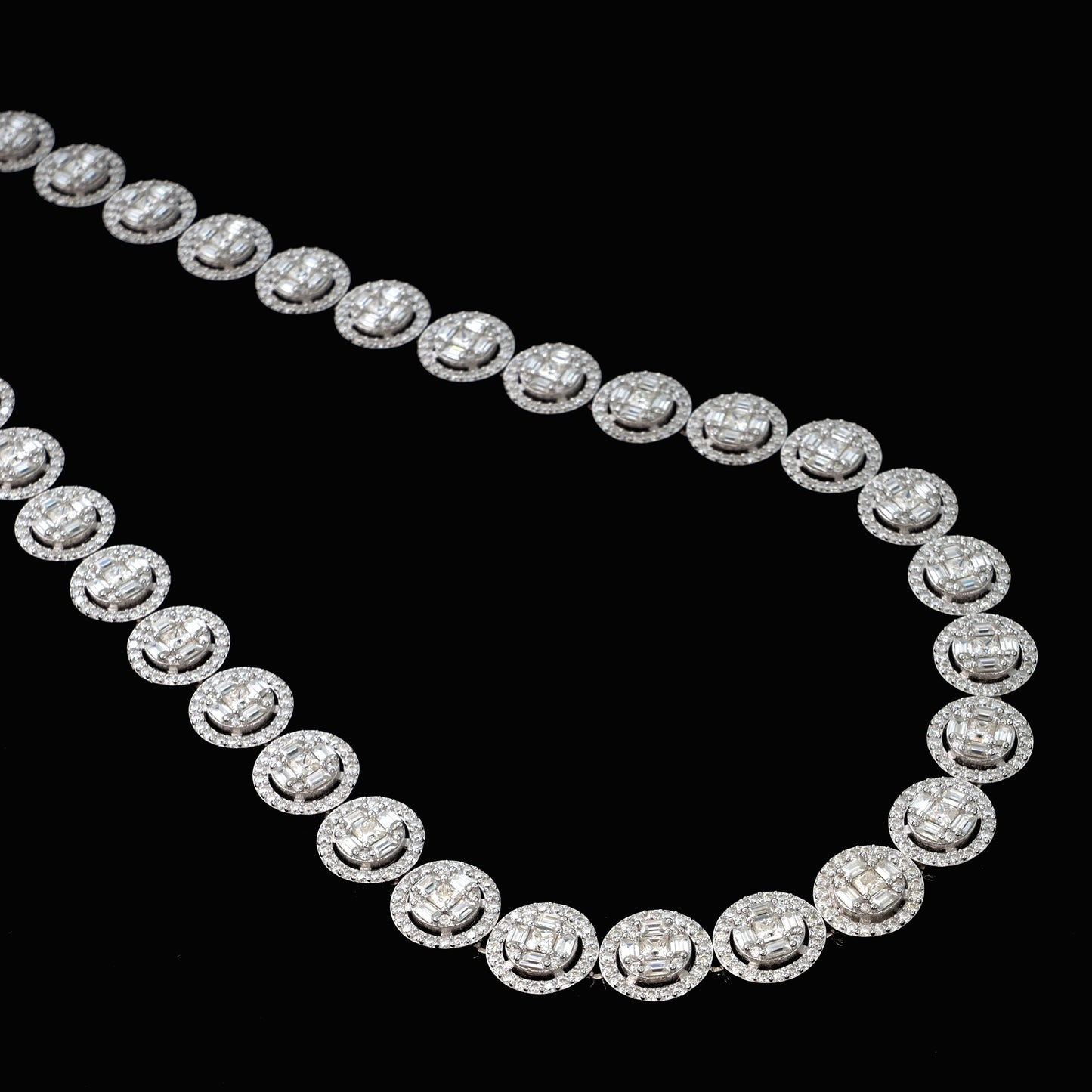 13MM MOISSANITE BAGUETTE LINK CHAIN