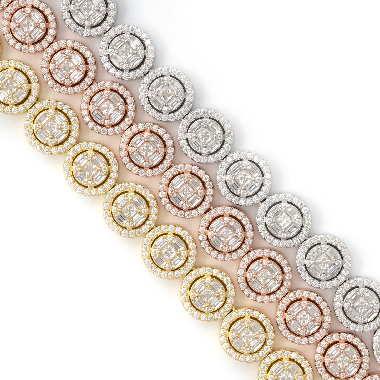 13MM MOISSANITE BAGUETTE LINK CHAIN