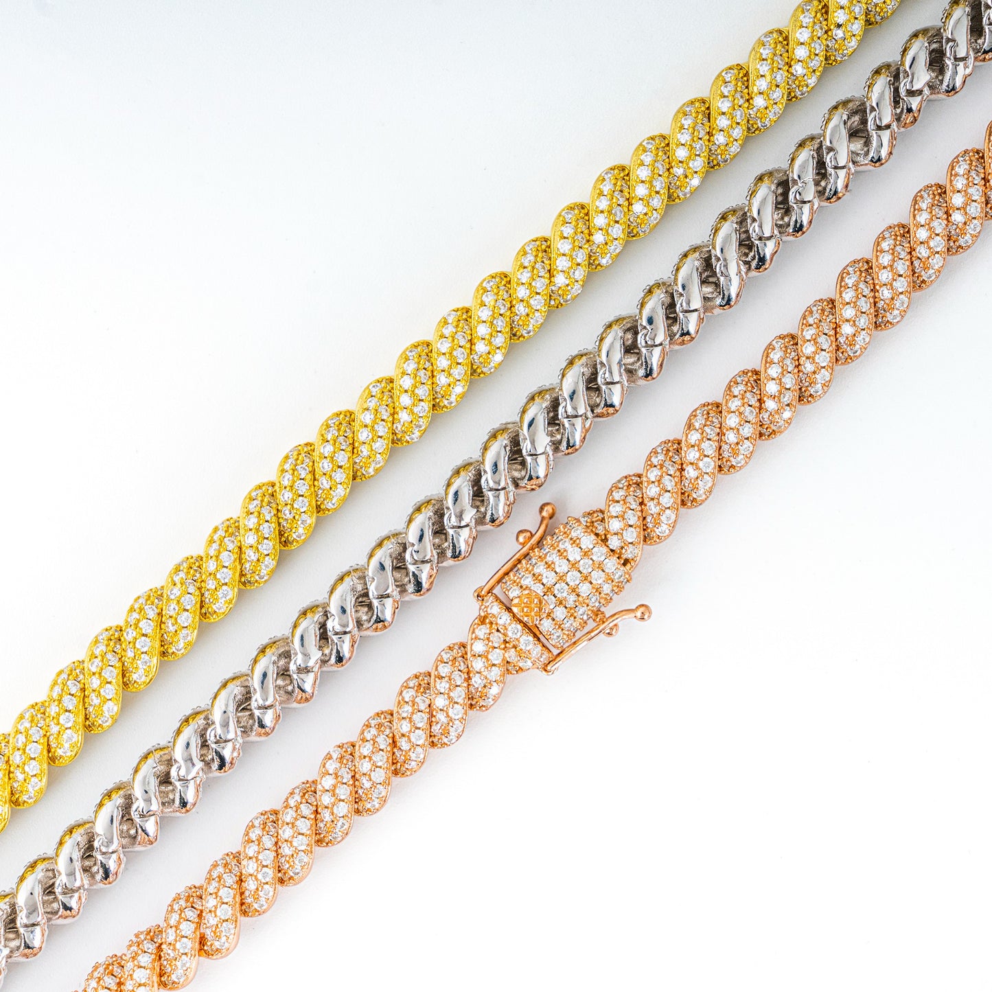 8MM MOISSANITE ROPE CHAIN