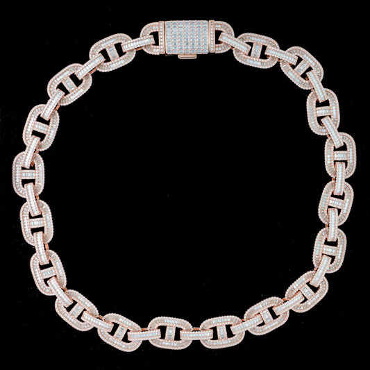 15MM MOISSANITE GUCCI LINK CHAIN