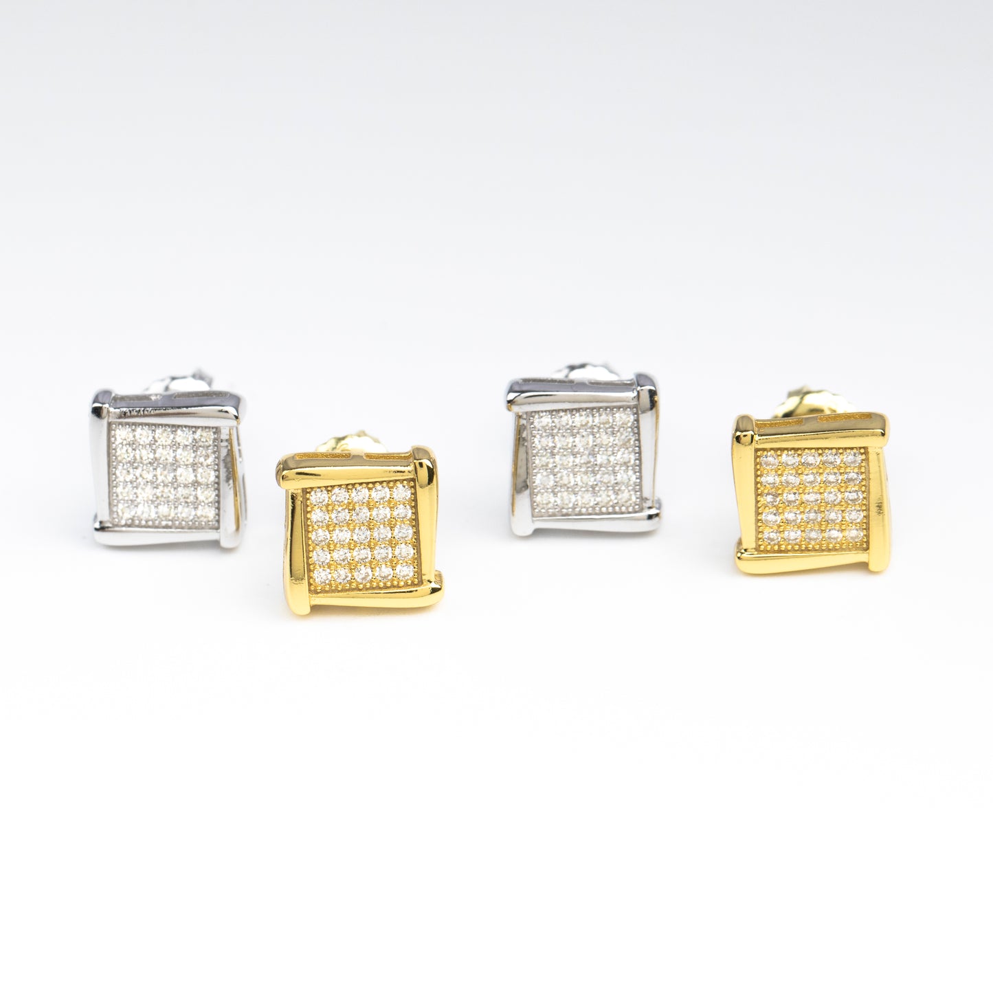 8MM MOISSANITE SQUARE EARRINGS