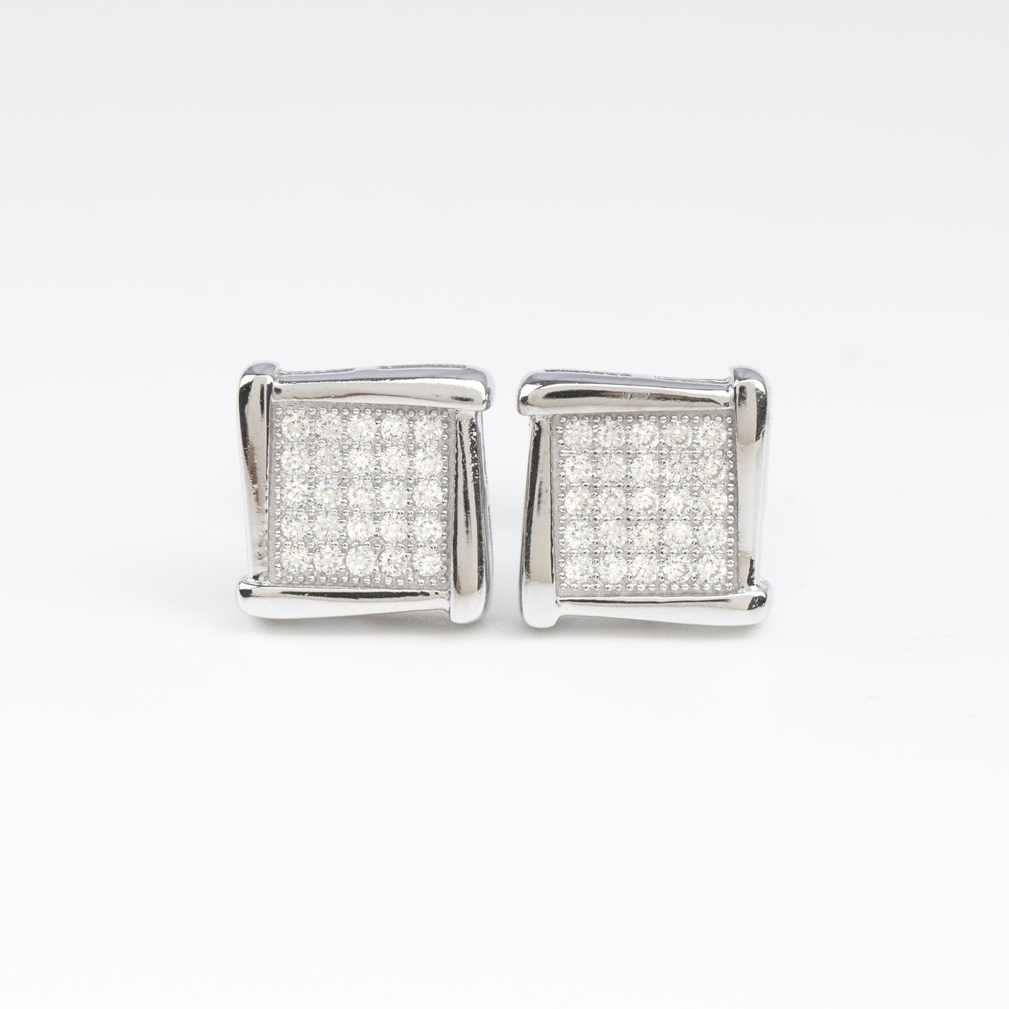 8MM MOISSANITE SQUARE EARRINGS