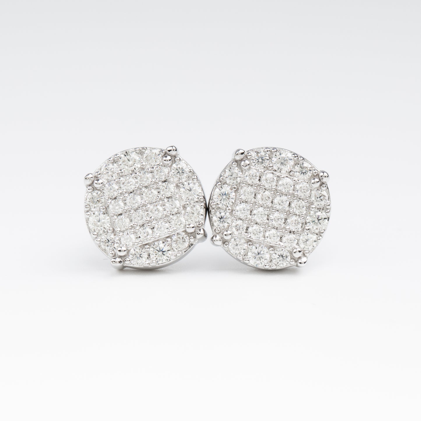 10MM MOISSANITE ROUND EARRINGS