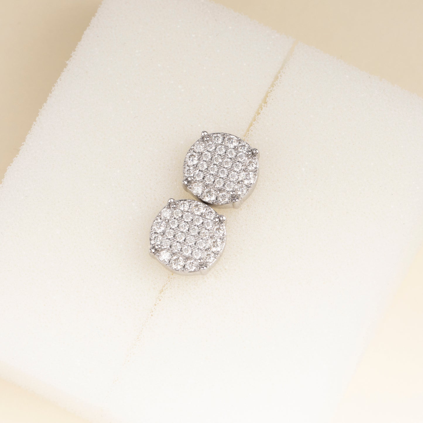 10MM MOISSANITE ROUND EARRINGS