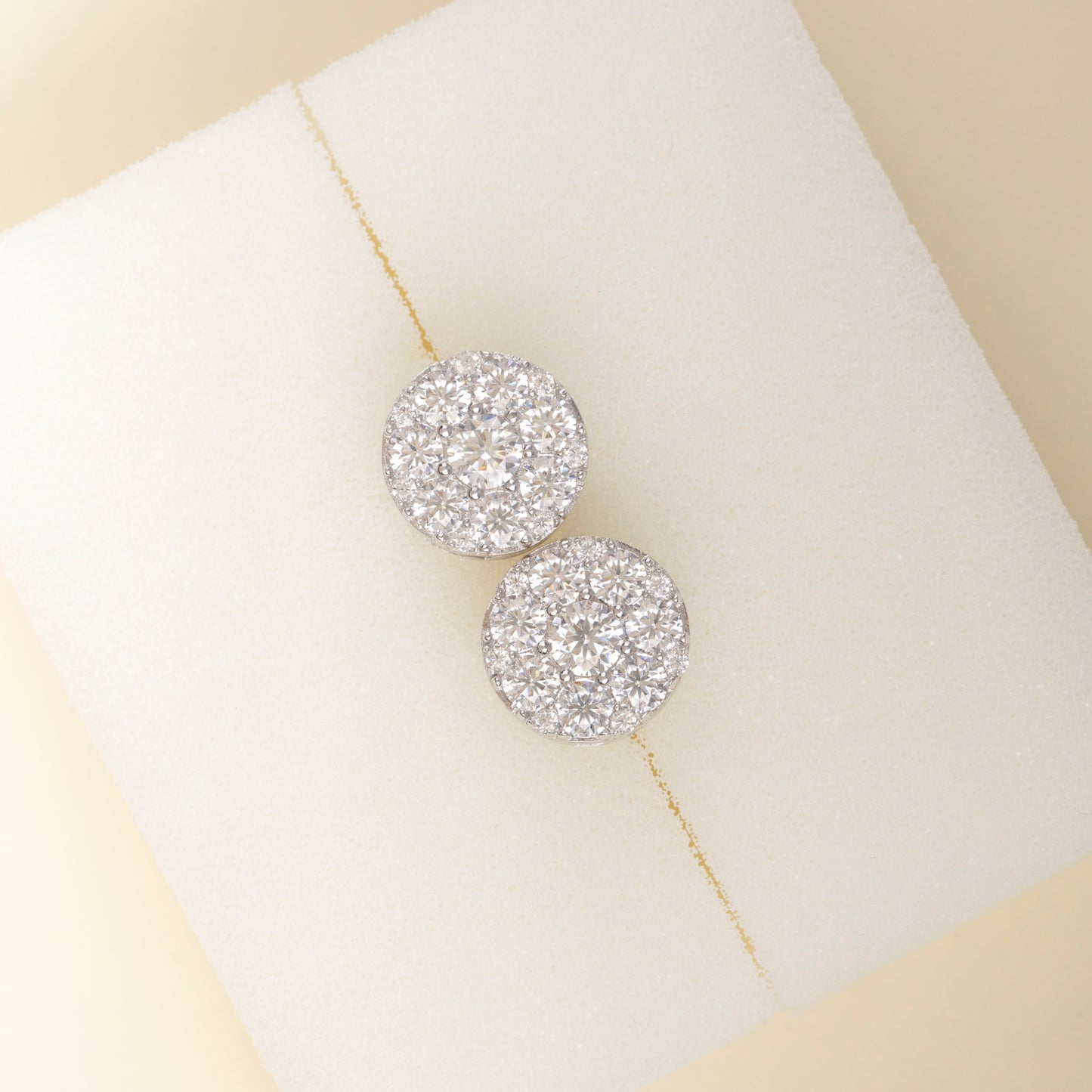 11MM MOISSANITE ROUND EARRINGS