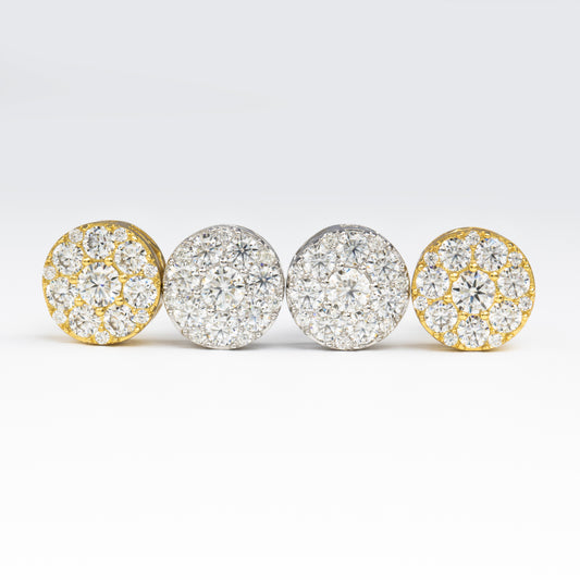 11MM MOISSANITE ROUND EARRINGS