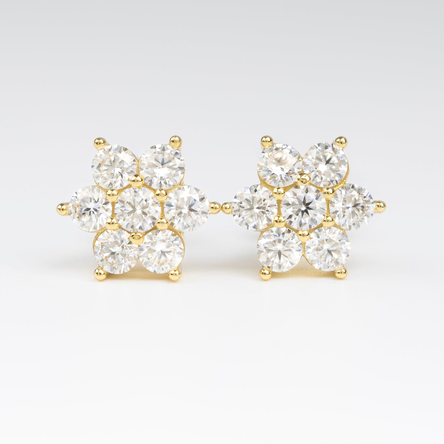 12MM MOISSANITE SNOWFLAKE EARRINGS