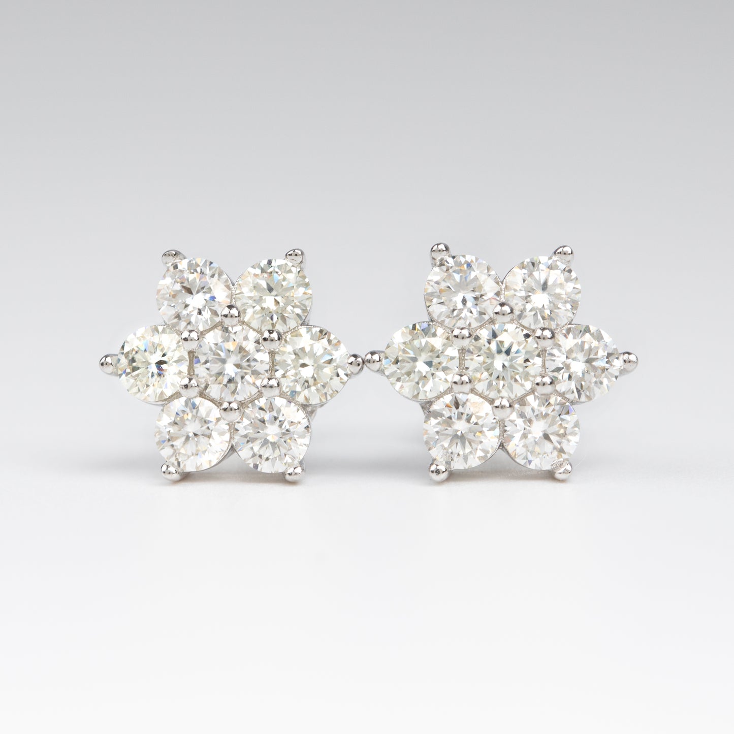 12MM MOISSANITE SNOWFLAKE EARRINGS