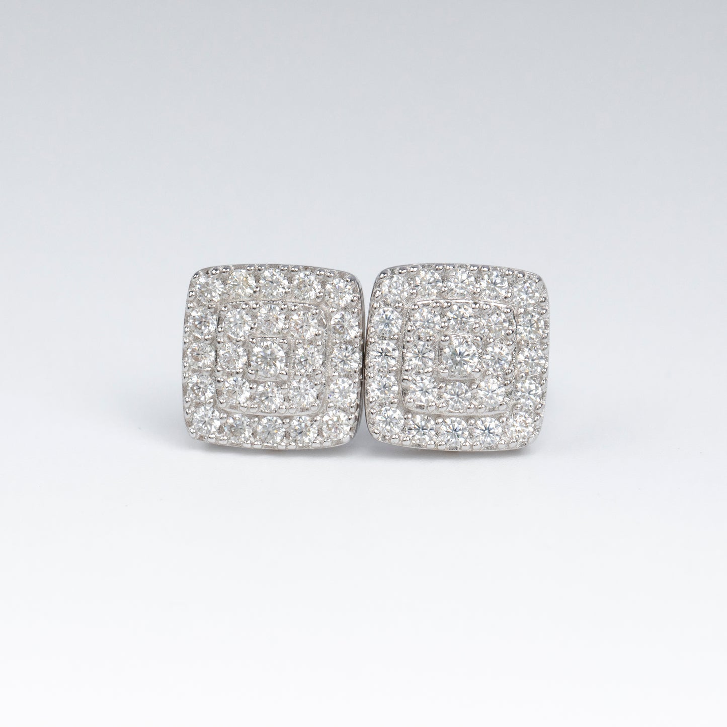 10MM MOISSANITE SQUARE EARRINGS