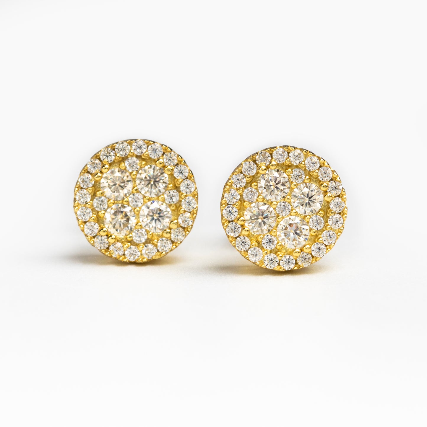 9MM MOISSANITE ROUND EARRINGS