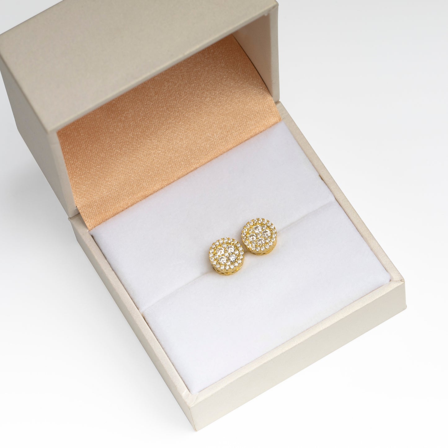 9MM MOISSANITE ROUND EARRINGS