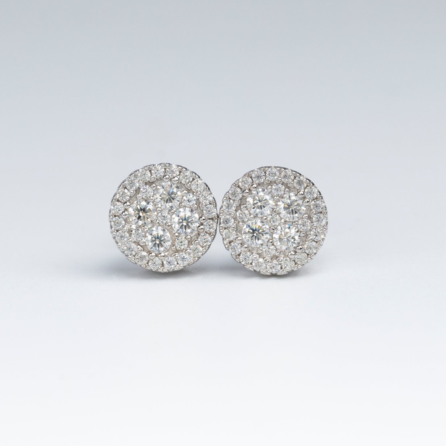 9MM MOISSANITE ROUND EARRINGS