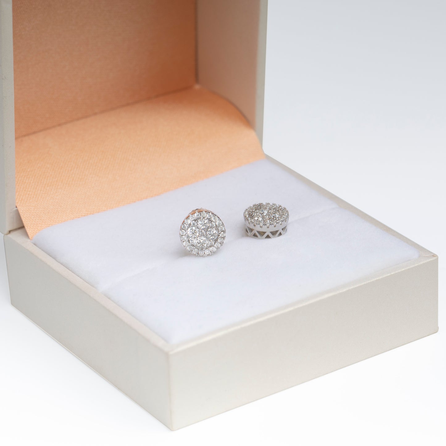 9MM MOISSANITE ROUND EARRINGS