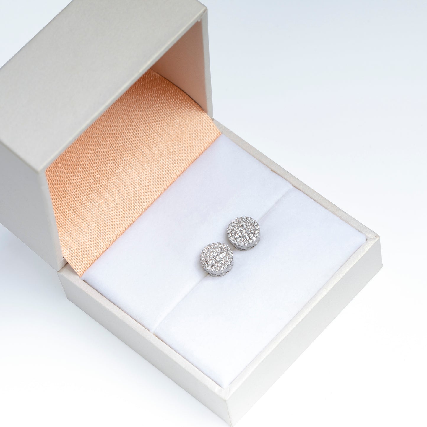 9MM MOISSANITE ROUND EARRINGS