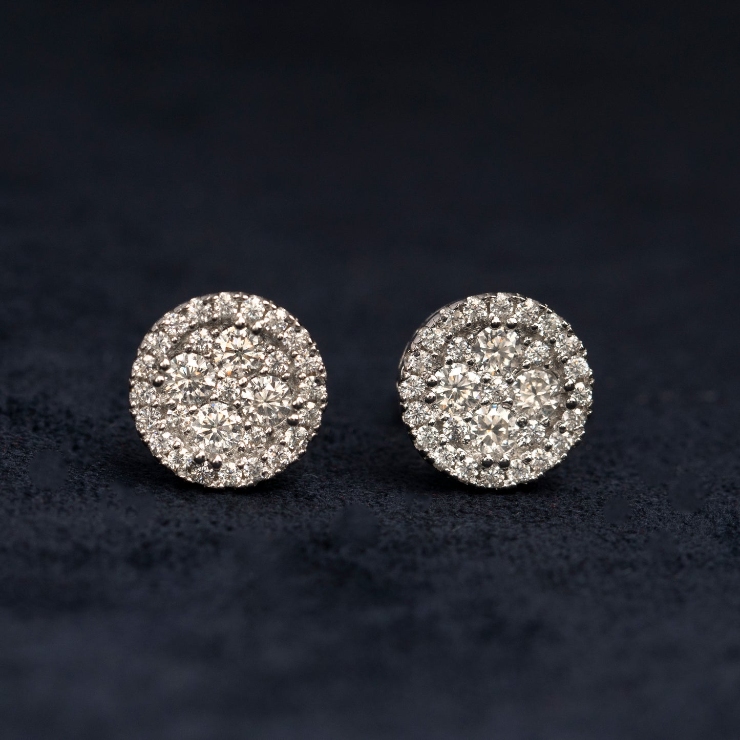 9MM MOISSANITE ROUND EARRINGS