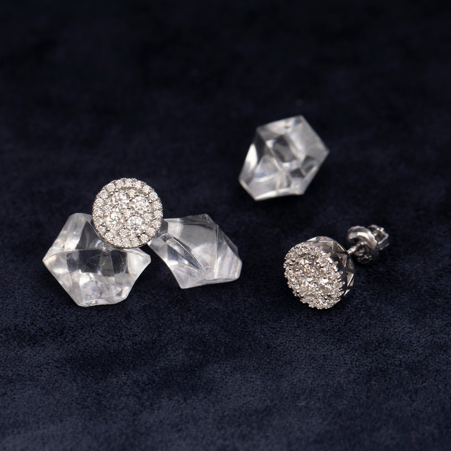 9MM MOISSANITE ROUND EARRINGS