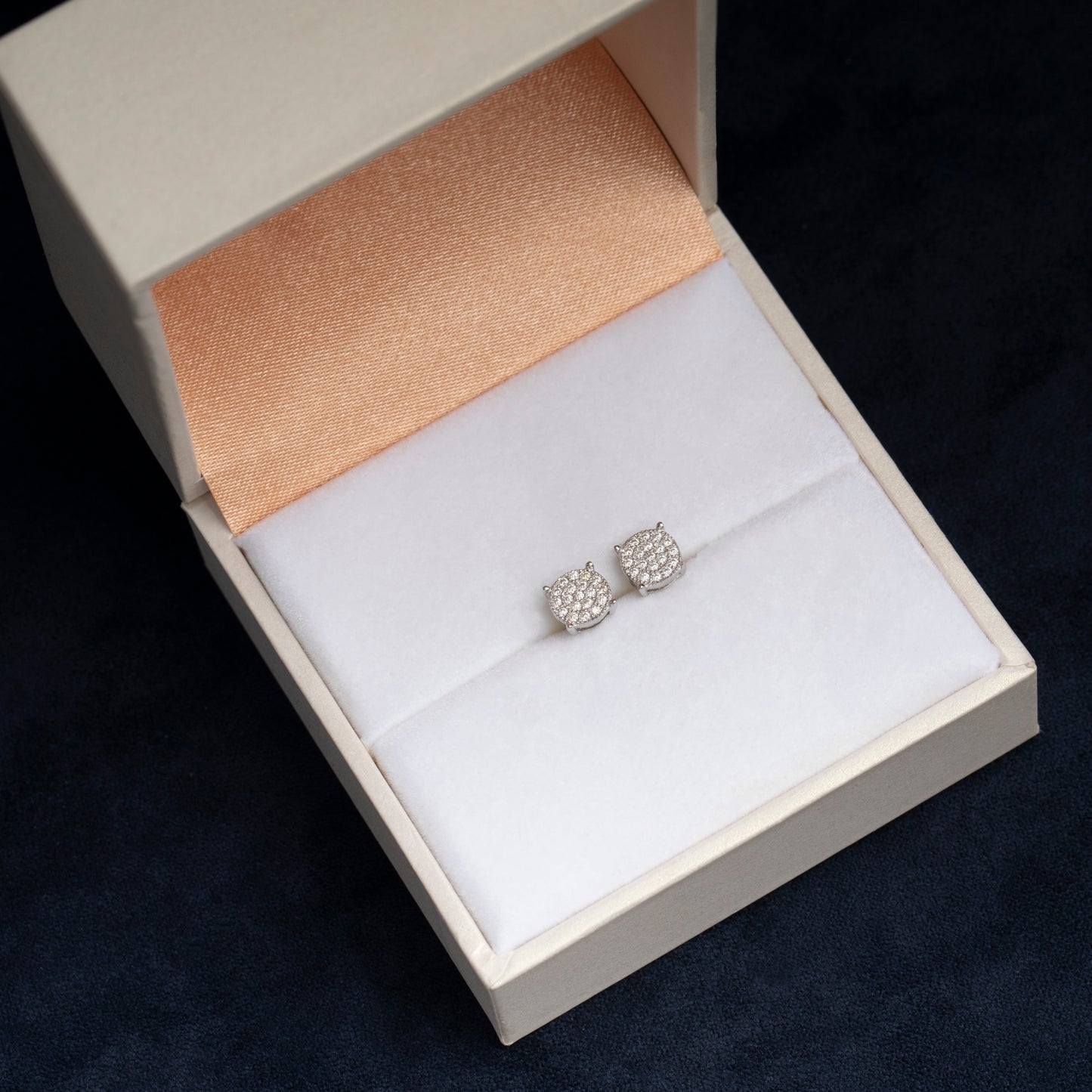 6.5MM MOISSANITE ROUND EARRINGS