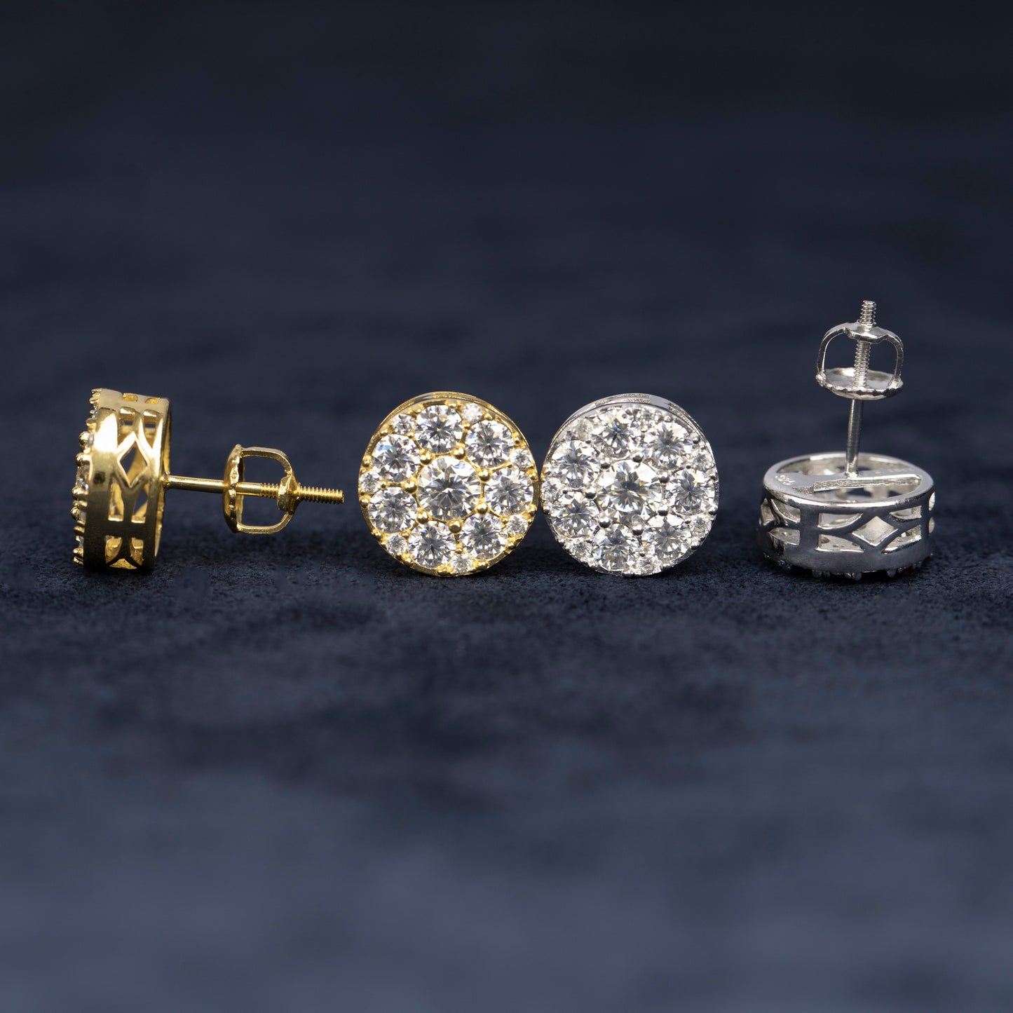 11MM MOISSANITE ROUND EARRINGS