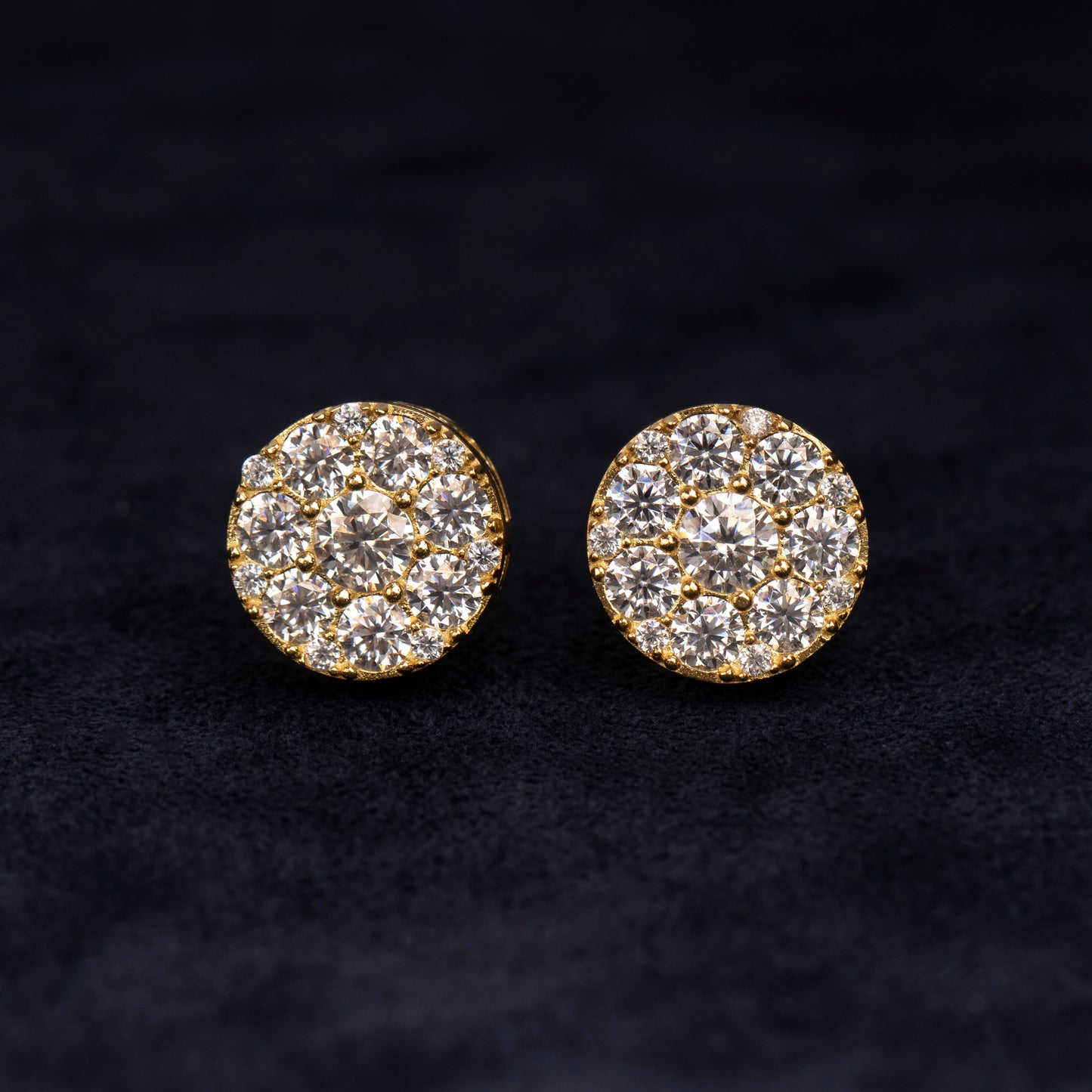 11MM MOISSANITE ROUND EARRINGS