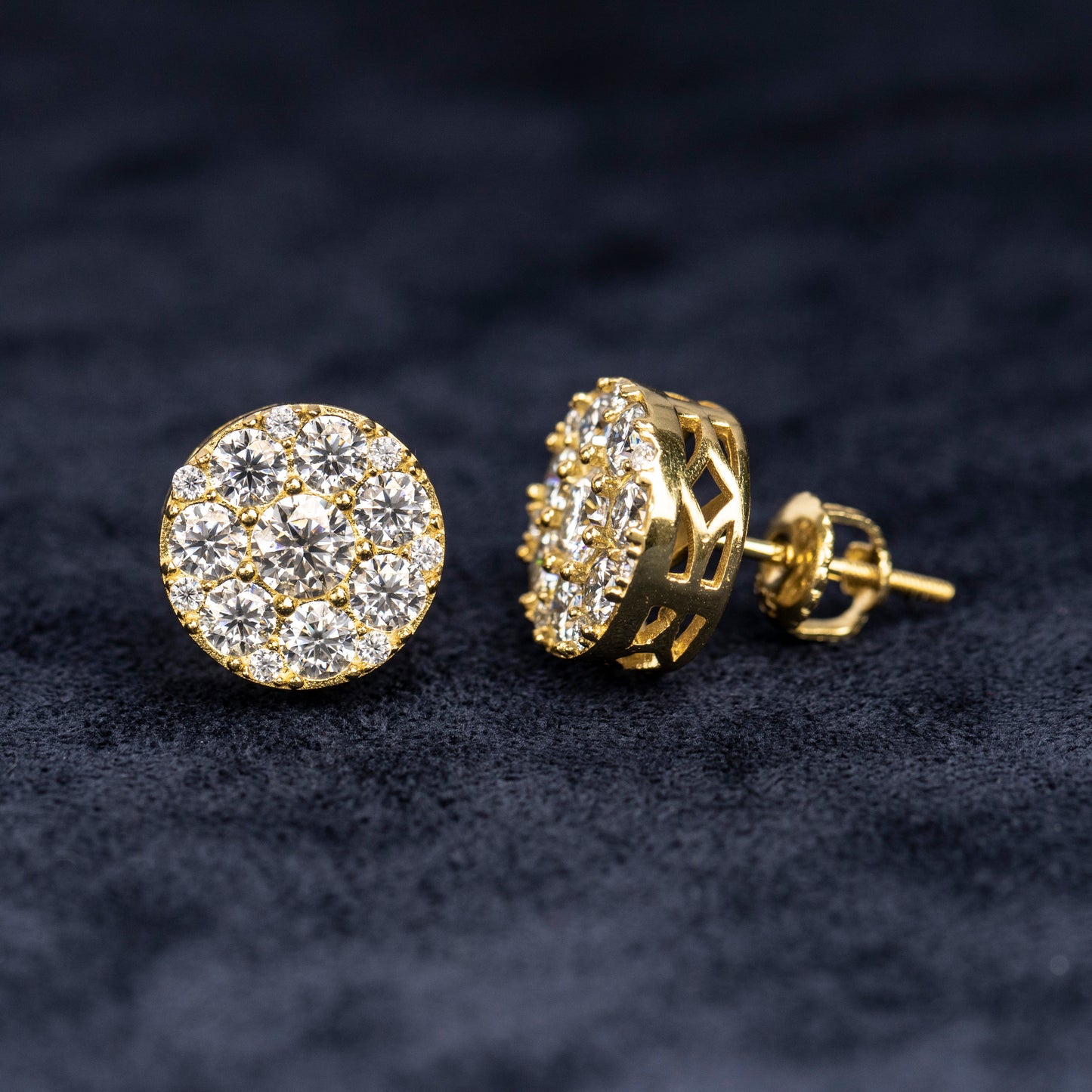 11MM MOISSANITE ROUND EARRINGS