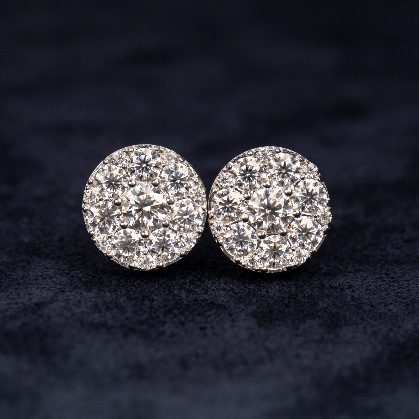 11MM MOISSANITE ROUND EARRINGS