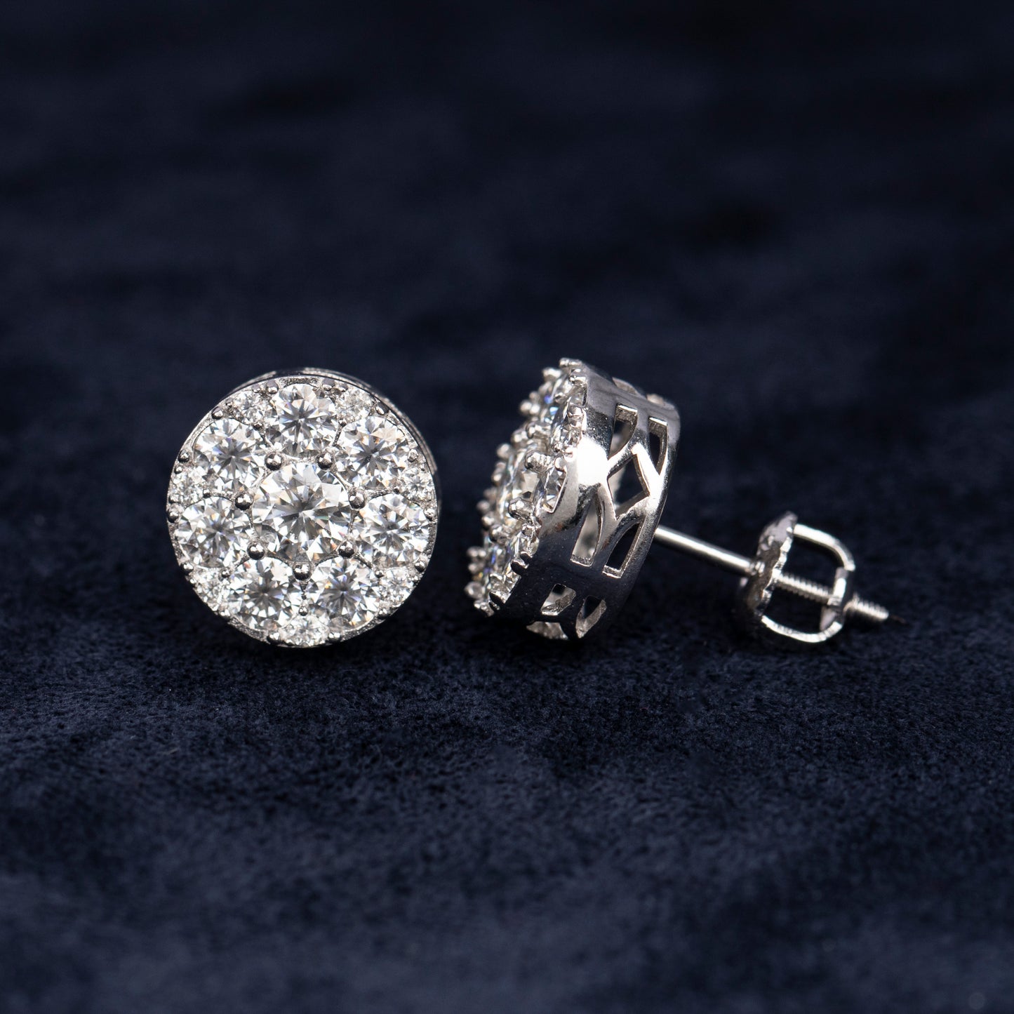 11MM MOISSANITE ROUND EARRINGS