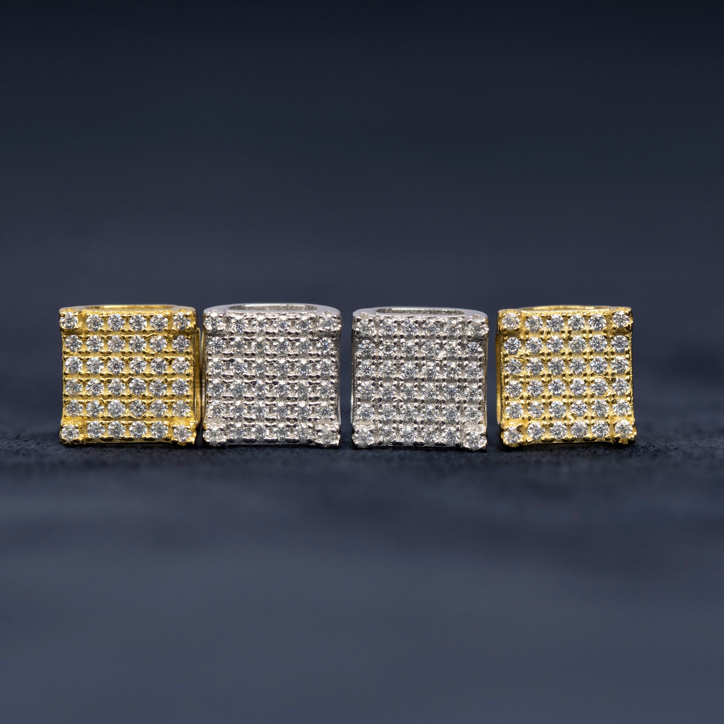 8MM MOISSANITE SQUARE EARRINGS