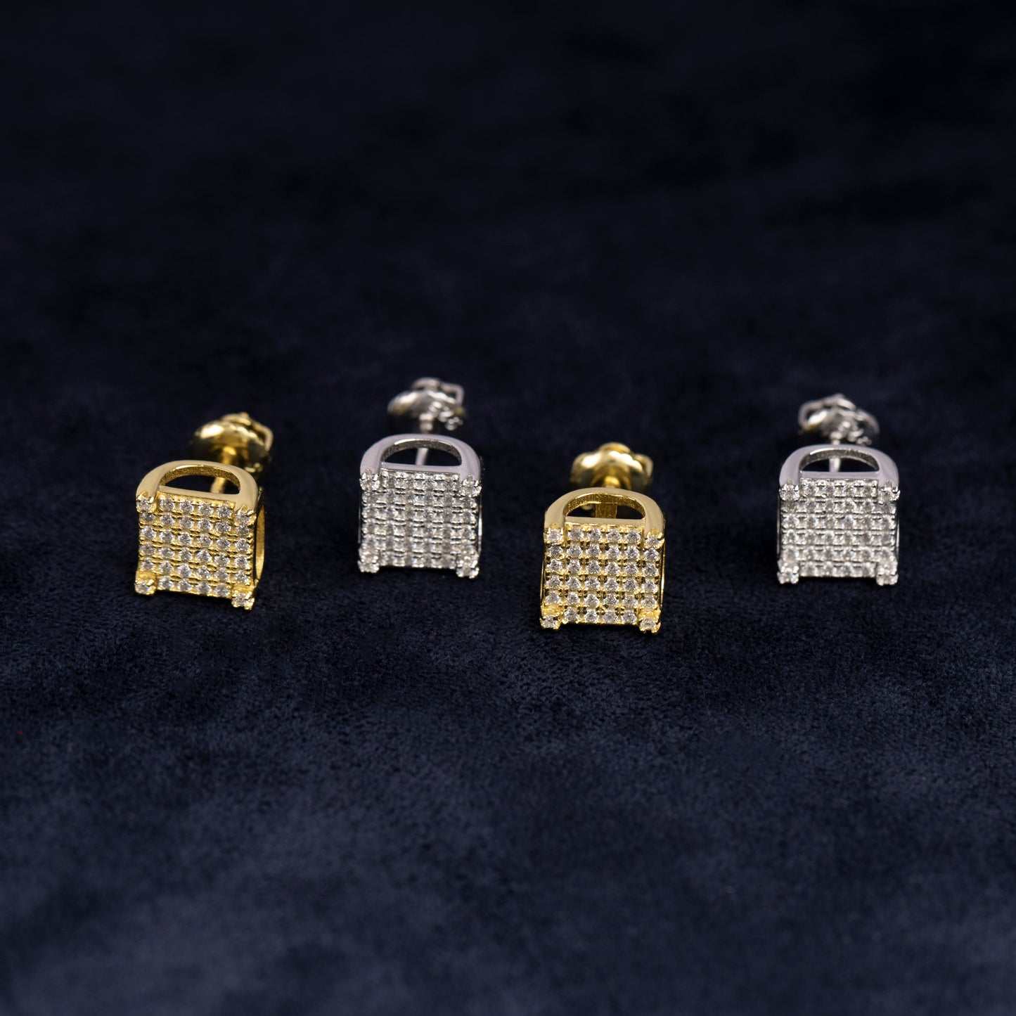 8MM MOISSANITE SQUARE EARRINGS