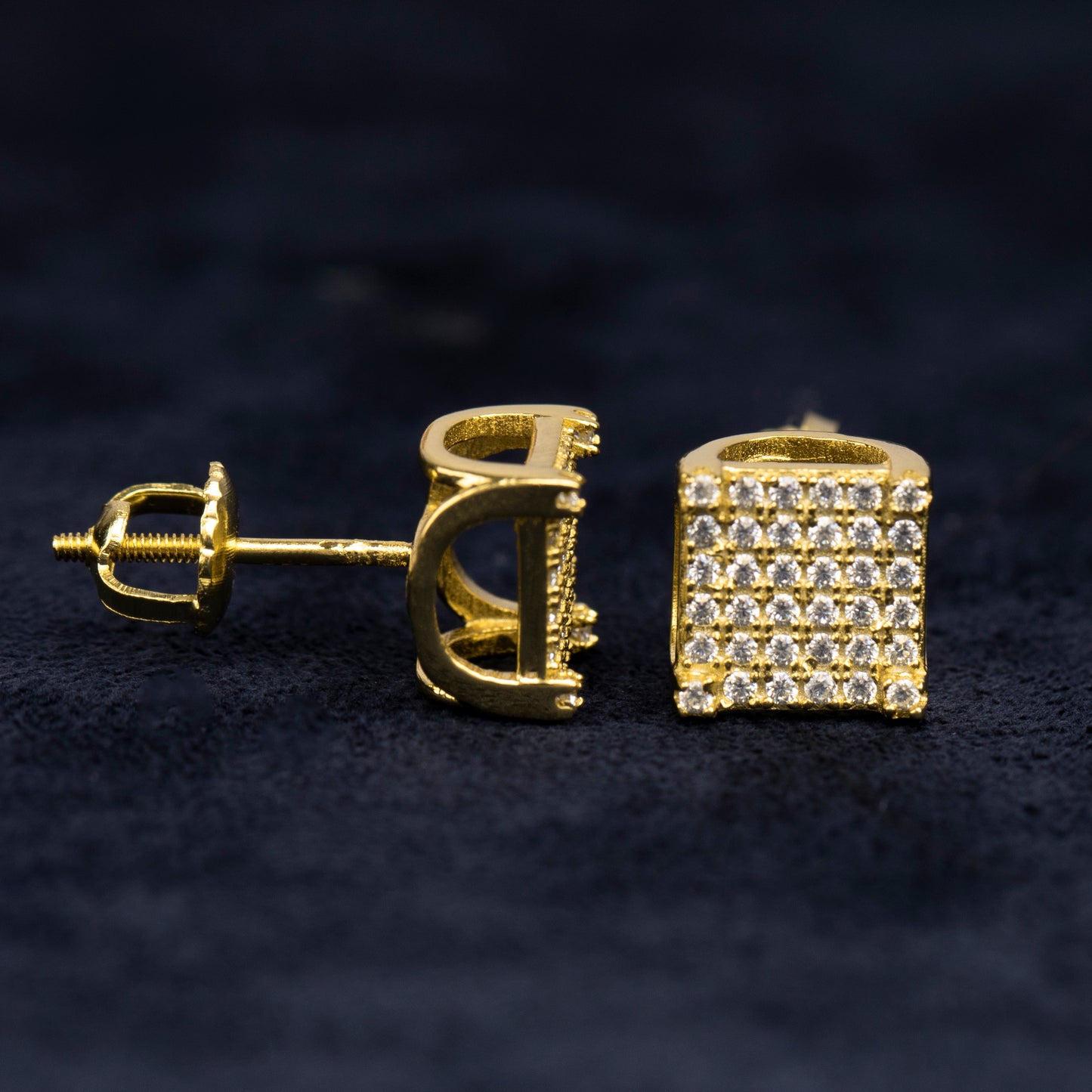 8MM MOISSANITE SQUARE EARRINGS