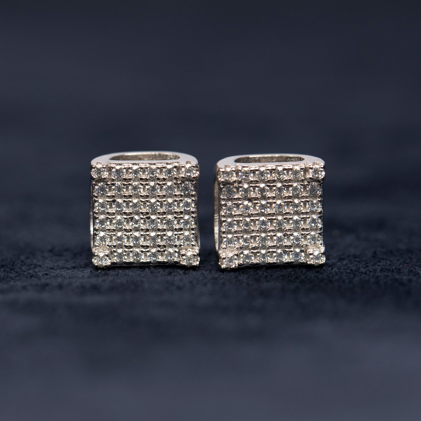 8MM MOISSANITE SQUARE EARRINGS