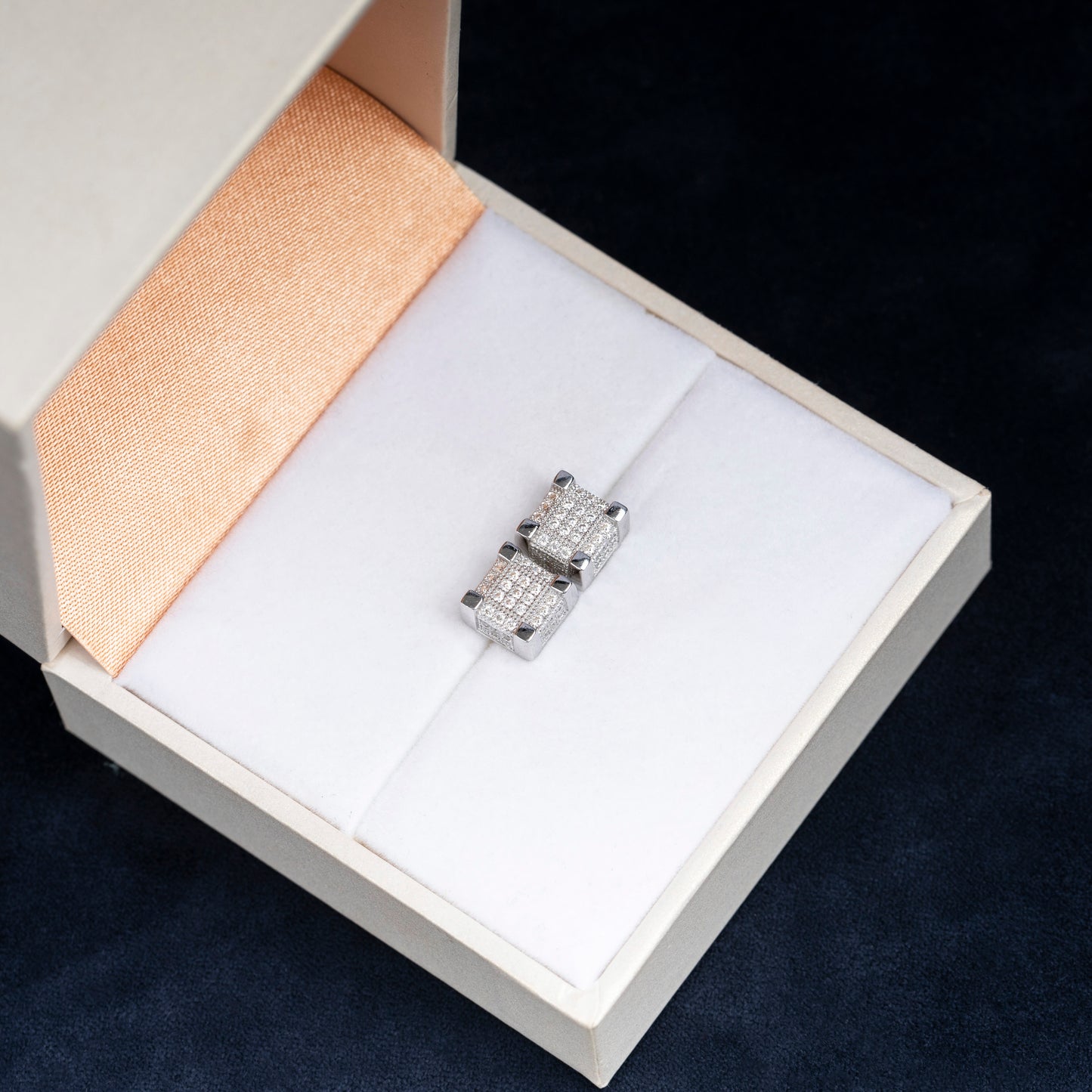 8MM MOISSANITE SQUARE EARRINGS