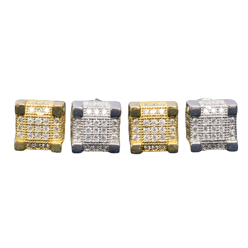 8MM MOISSANITE SQUARE EARRINGS