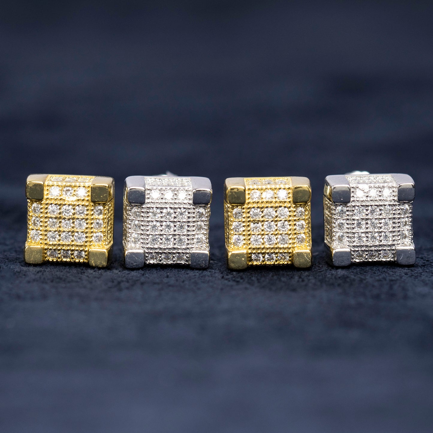 8MM MOISSANITE SQUARE EARRINGS