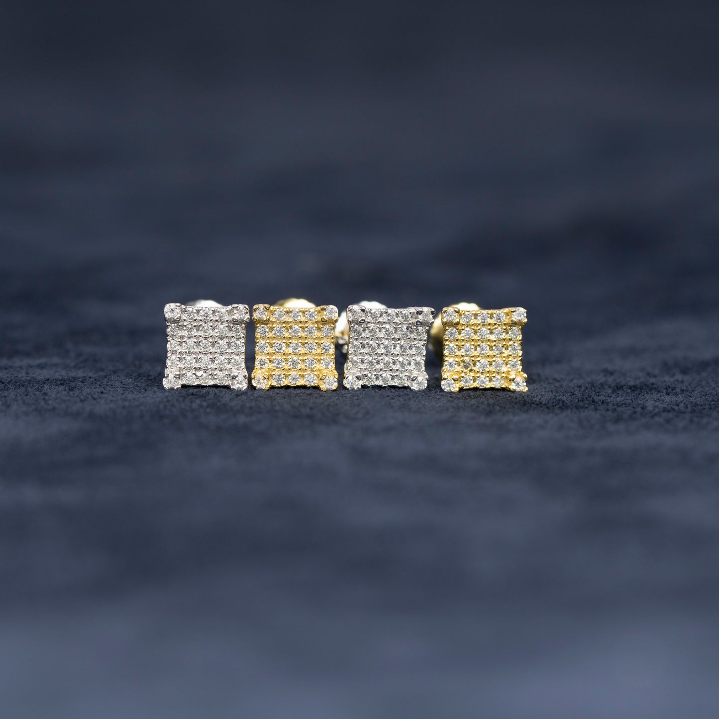 8MM MOISSANITE SQUARE EARRINGS