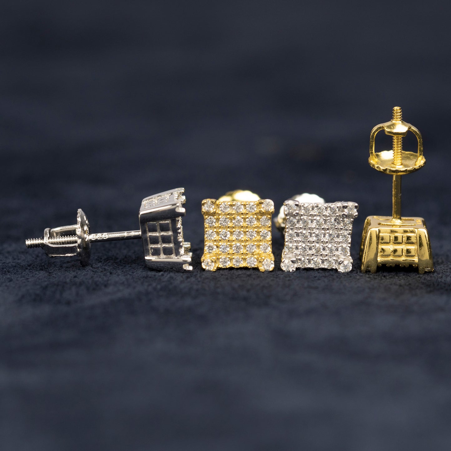 8MM MOISSANITE SQUARE EARRINGS