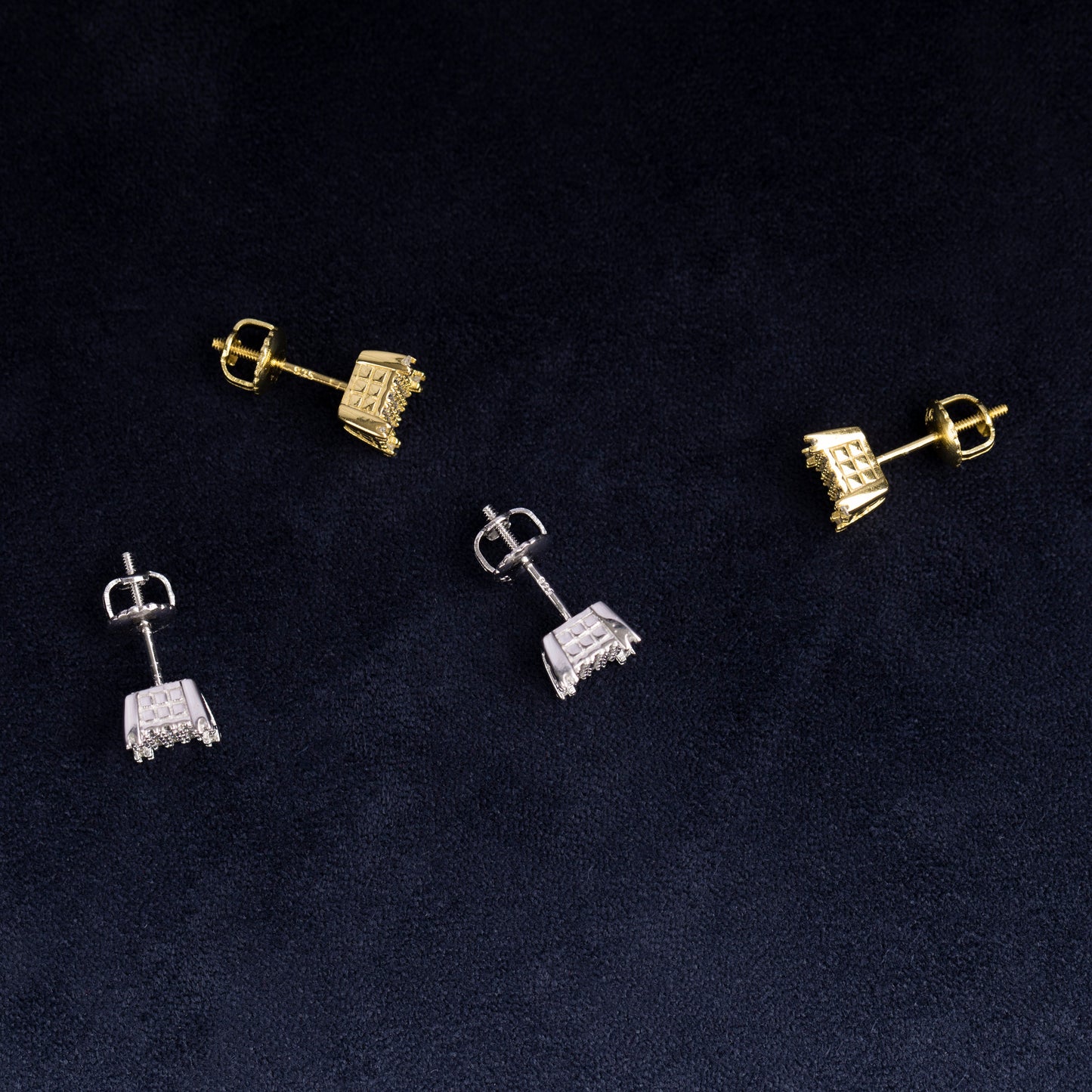 8MM MOISSANITE SQUARE EARRINGS