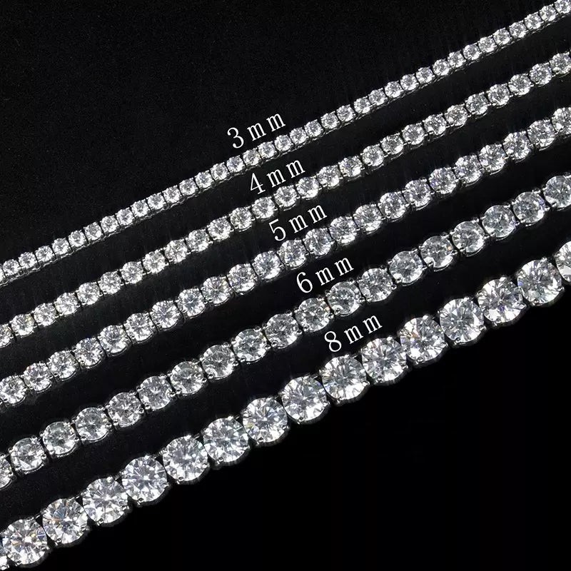 6.5MM-8MM MOISSANITE TENNIS CHAIN