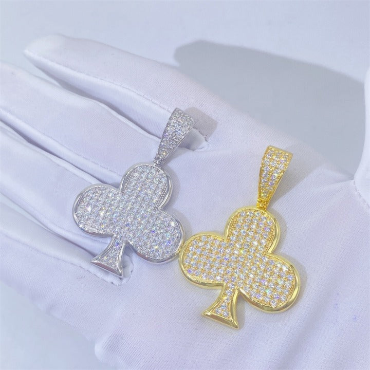 MOISSANITE CLUBS PENDANT