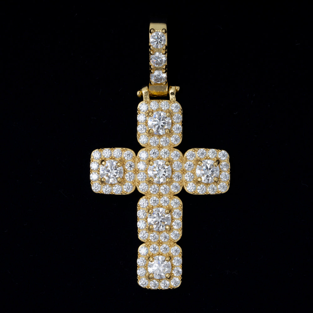 MOISSANITE CROSS PENDANT