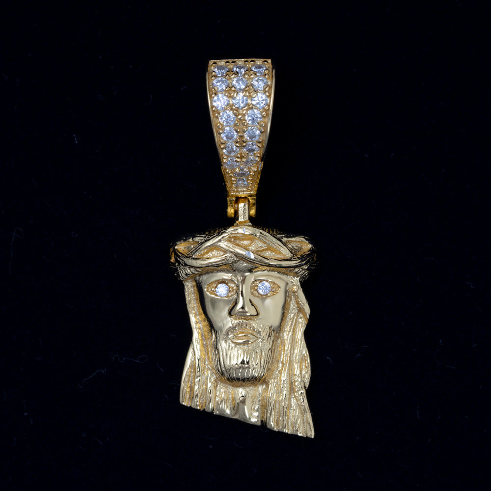 MOISSANITE JESUS HEAD PENDANT